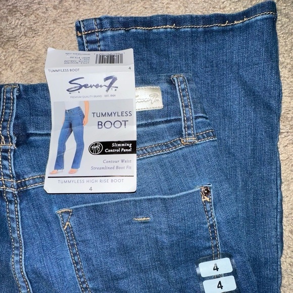 NWT Seven7 High Rise TUMMYLESS MICRO BOOT CUT JEAN Harlem Color Sz 4 - Picture 8 of 13